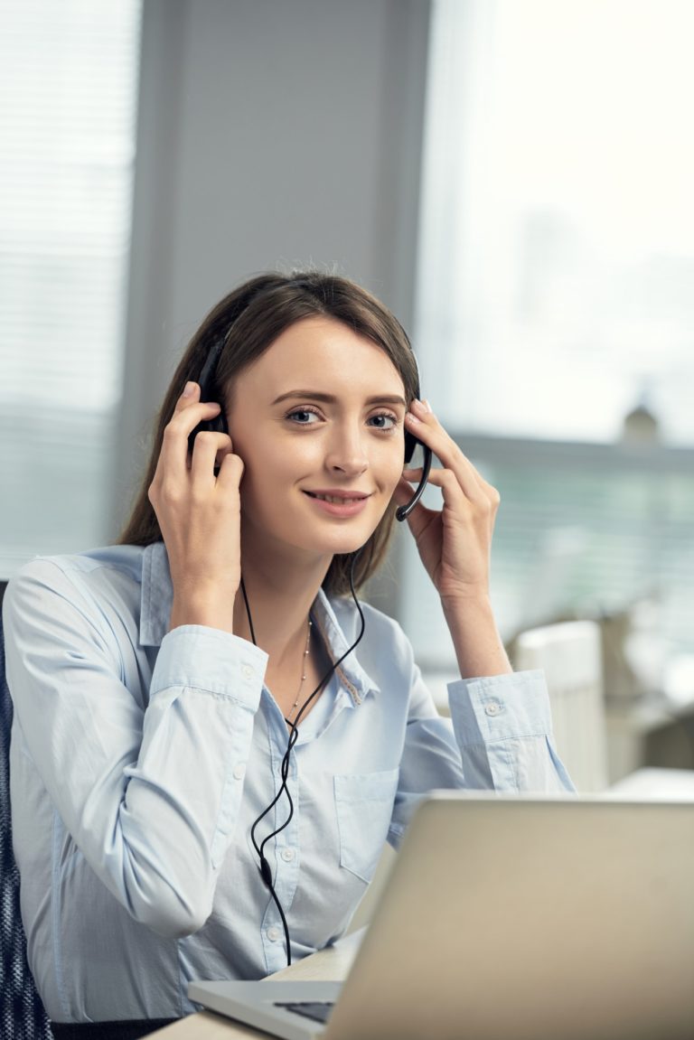 Business lady working in office