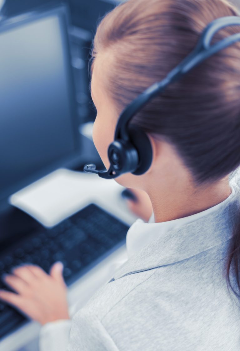 female helpline operator